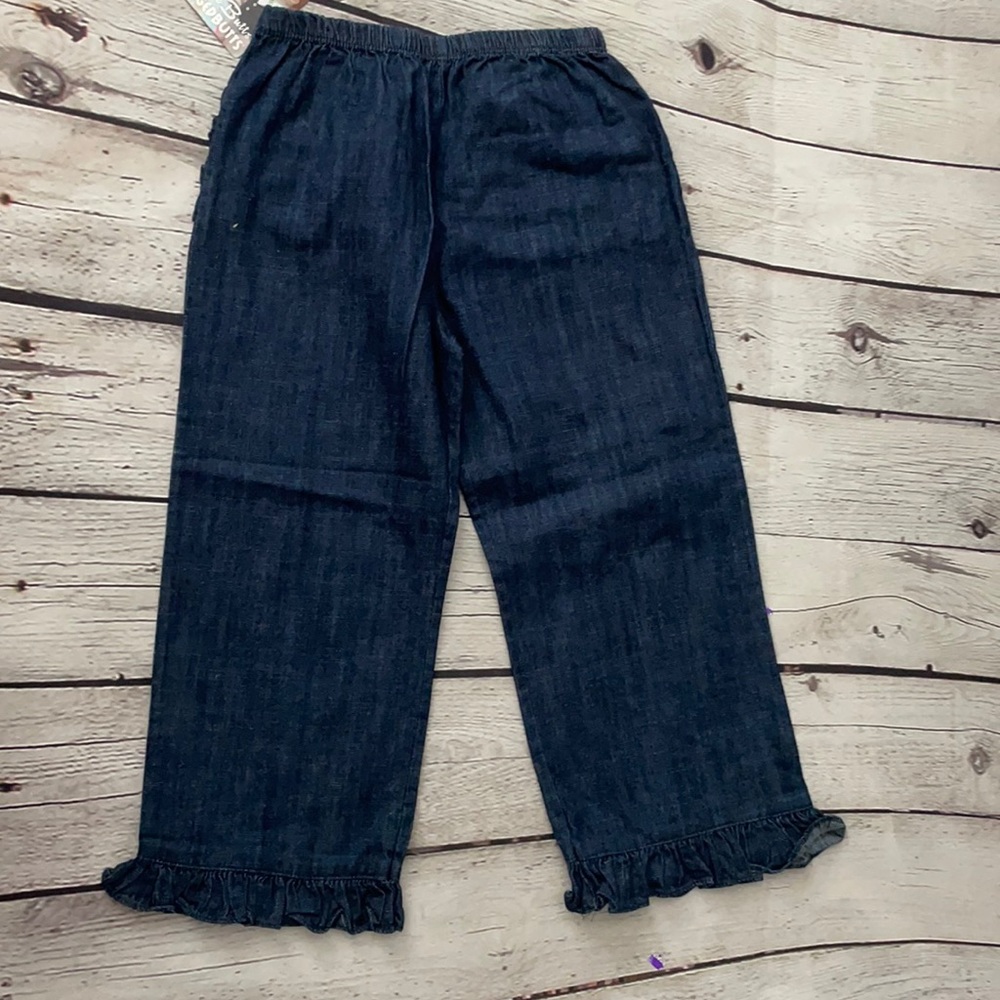 Ruffle Butts Crawler Dark Blue Denim